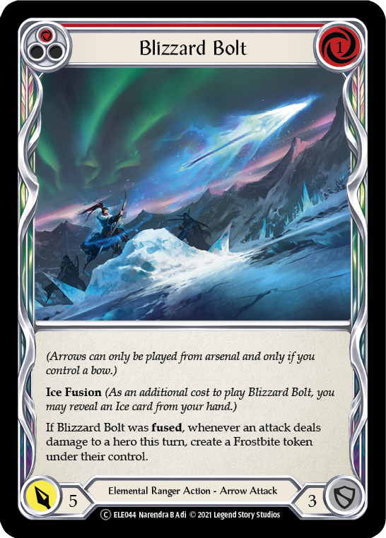 Blizzard Bolt (Red) [U-ELE044] Unlimited Rainbow Foil | Good Games Cannington