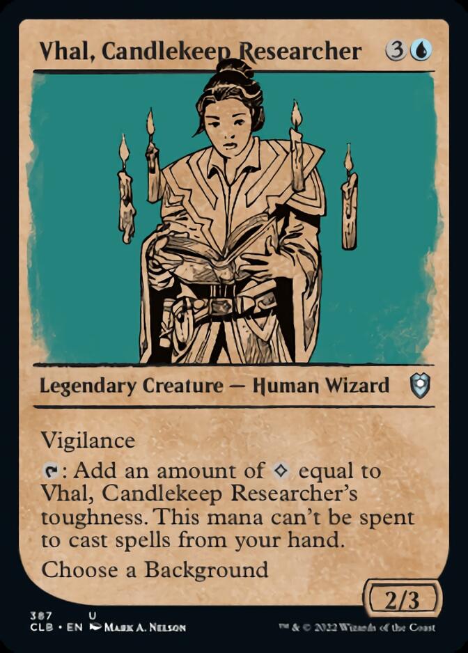 Vhal, Candlekeep Researcher (Showcase) [Commander Legends: Battle for Baldur's Gate] | Good Games Cannington