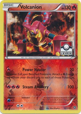 Volcanion (25/114) (League Promo) [XY: Steam Siege] | Good Games Cannington