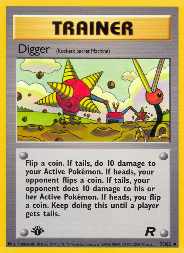 Digger (75/82) [Team Rocket 1st Edition] | Good Games Cannington
