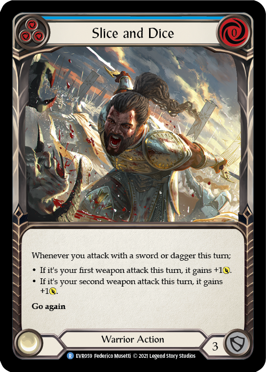Slice and Dice (Blue) [EVR059] (Everfest)  1st Edition Rainbow Foil | Good Games Cannington