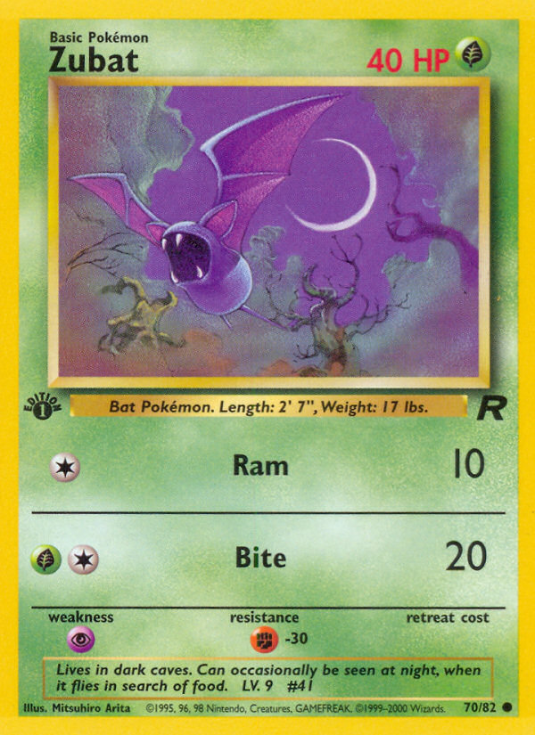 Zubat (70/82) [Team Rocket 1st Edition] | Good Games Cannington