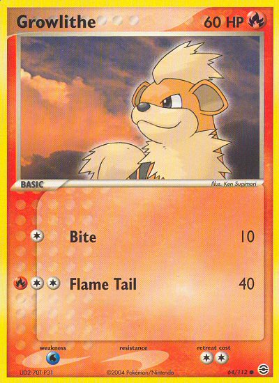 Growlithe (64/112) [EX: FireRed & LeafGreen] | Good Games Cannington