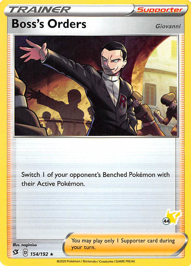 Boss's Orders (154/192) (Pikachu Stamp #44) [Battle Academy 2022] | Good Games Cannington