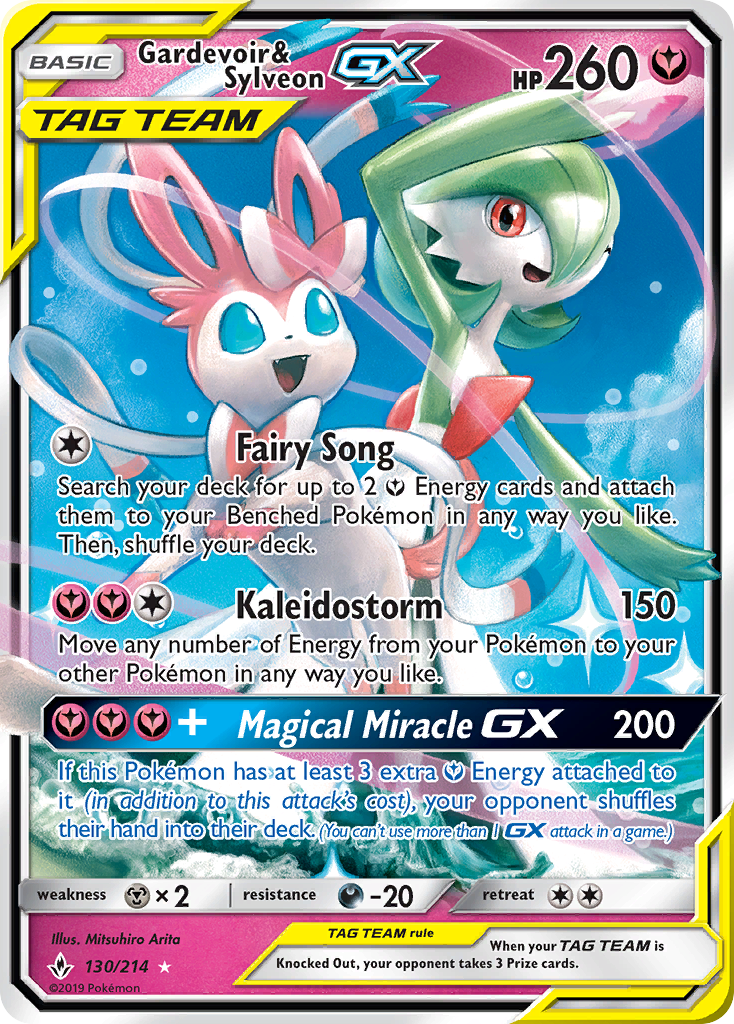Gardevoir & Sylveon GX (130/214) [Sun & Moon: Unbroken Bonds] | Good Games Cannington