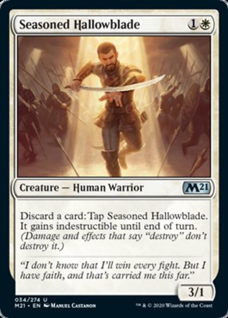 Seasoned Hallowblade [Core Set 2021] | Good Games Cannington
