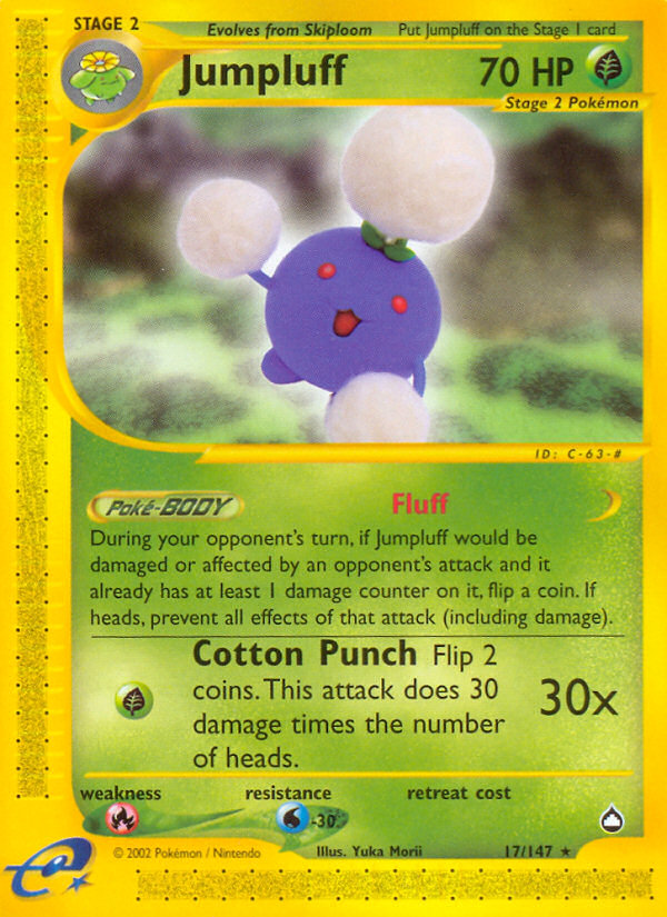 Jumpluff (17/147) [Aquapolis] | Good Games Cannington