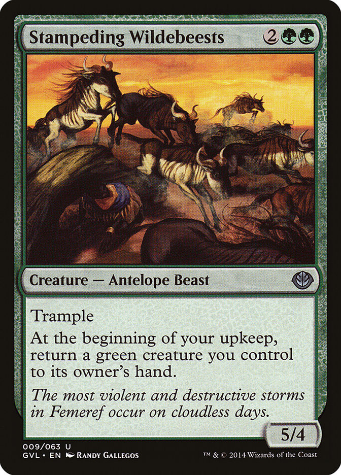 Stampeding Wildebeests (Garruk vs. Liliana) [Duel Decks Anthology] | Good Games Cannington