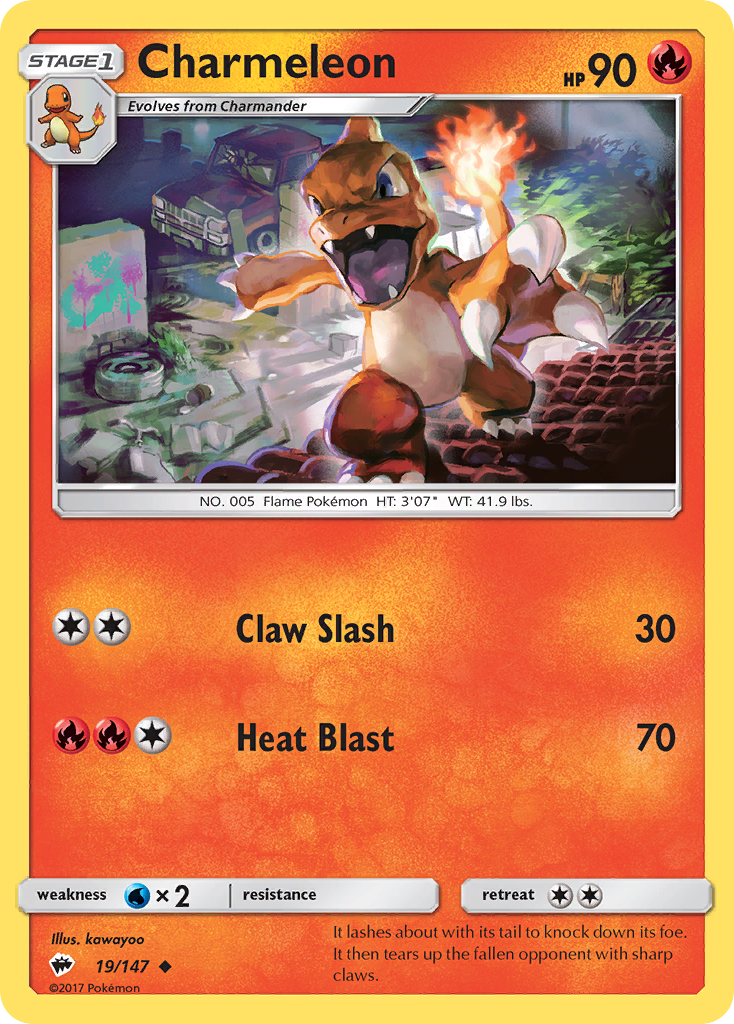 Charmeleon (19/147) [Sun & Moon: Burning Shadows] | Good Games Cannington