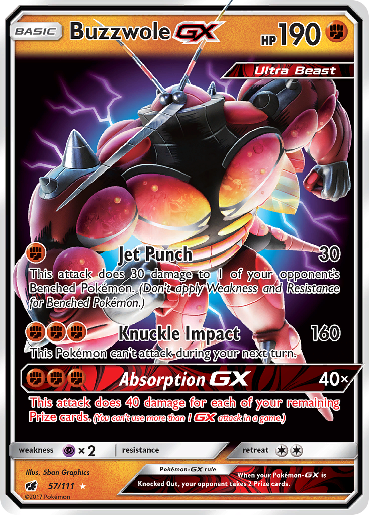 Buzzwole GX (57/111) [Sun & Moon: Crimson Invasion] | Good Games Cannington