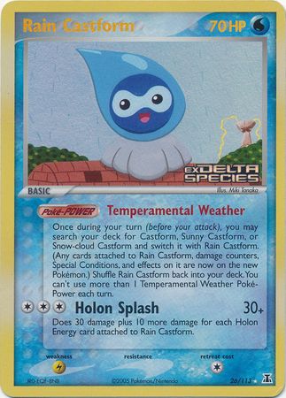 Rain Castform (26/113) (Stamped) [EX: Delta Species] | Good Games Cannington