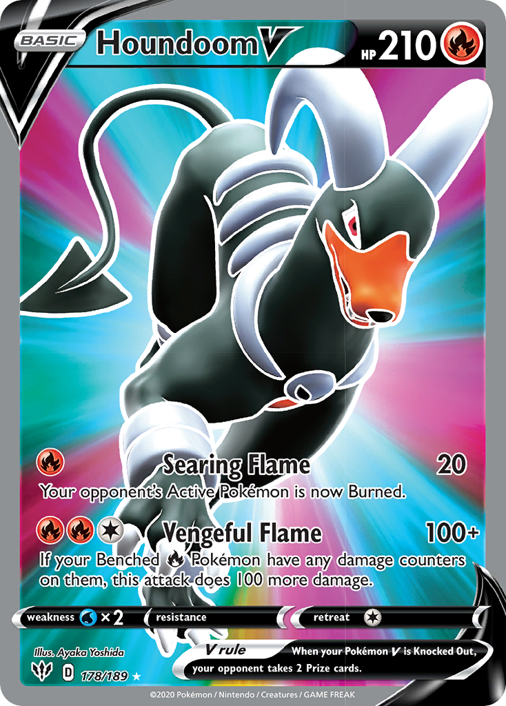 Houndoom V (178/189) [Sword & Shield: Darkness Ablaze] | Good Games Cannington