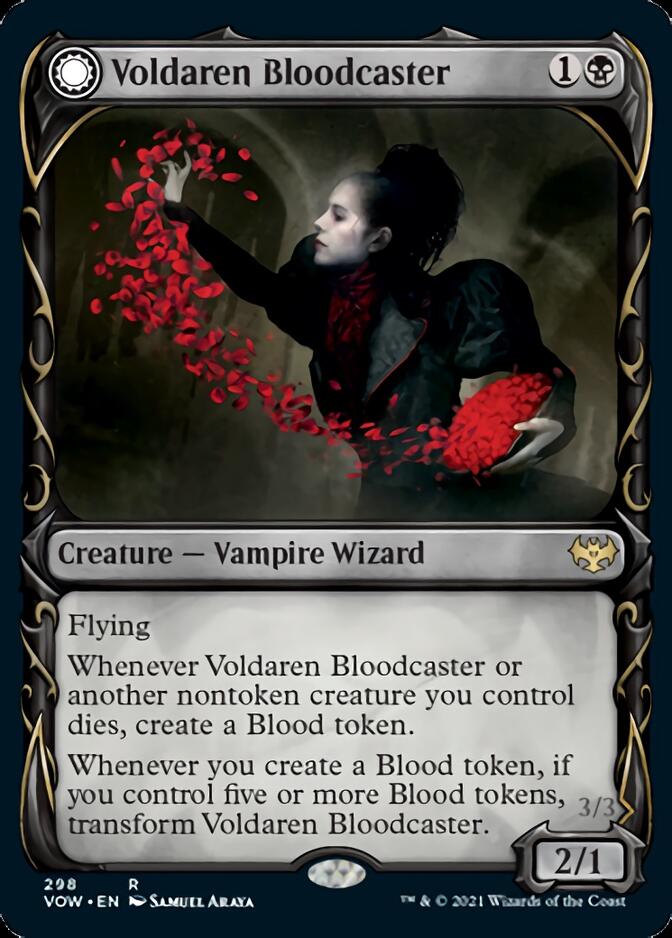 Voldaren Bloodcaster // Bloodbat Summoner (Showcase Fang Frame) [Innistrad: Crimson Vow] | Good Games Cannington