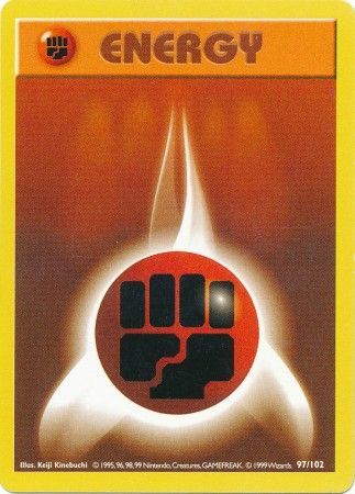Fighting Energy (97/102) [Base Set Shadowless Unlimited] | Good Games Cannington