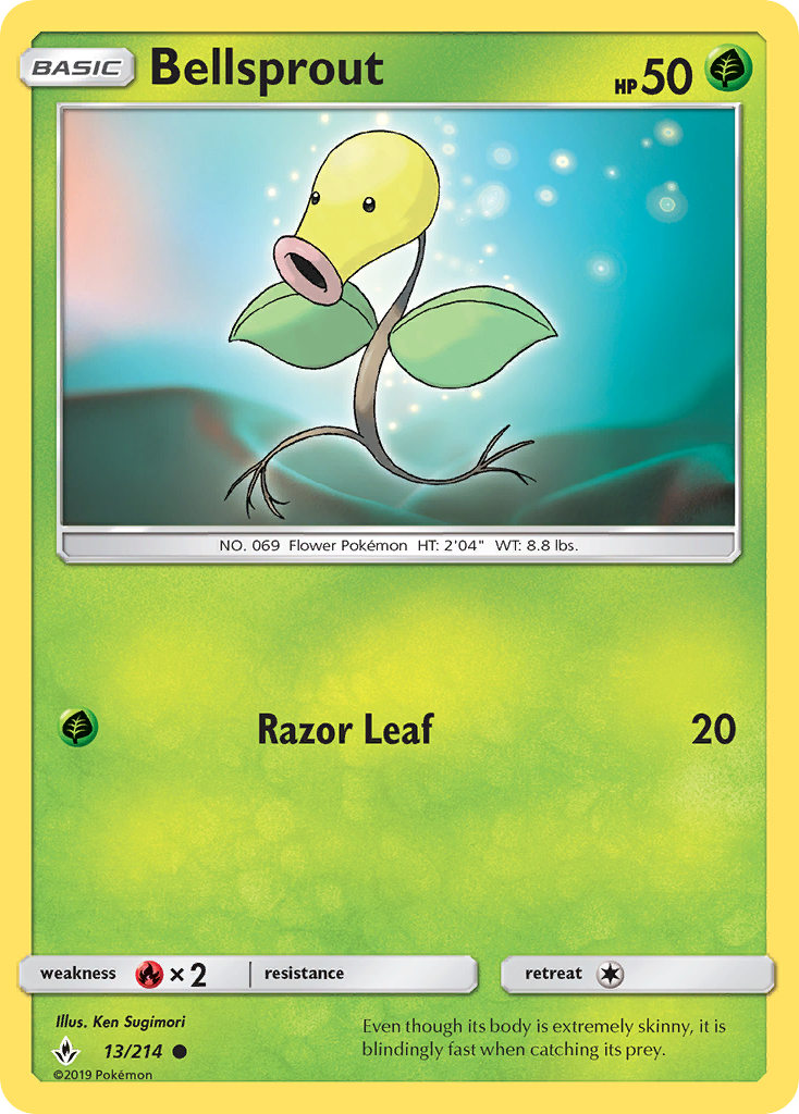 Bellsprout (13/214) [Sun & Moon: Unbroken Bonds] | Good Games Cannington