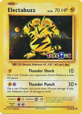 Electabuzz (41/108) (Toys R Us Promo) [XY: Evolutions] | Good Games Cannington