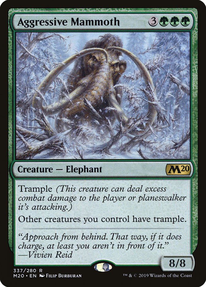 Aggressive Mammoth [Core Set 2020] | Good Games Cannington