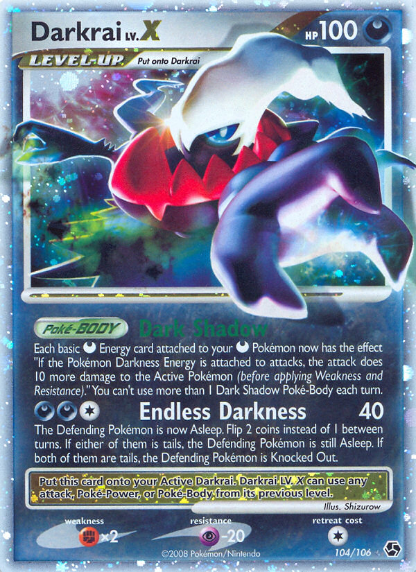 Darkrai LV.X (104/106) [Diamond & Pearl: Great Encounters] | Good Games Cannington