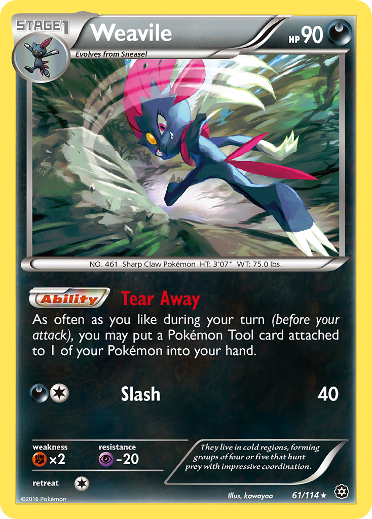 Weavile (61/114) [XY: Steam Siege] | Good Games Cannington