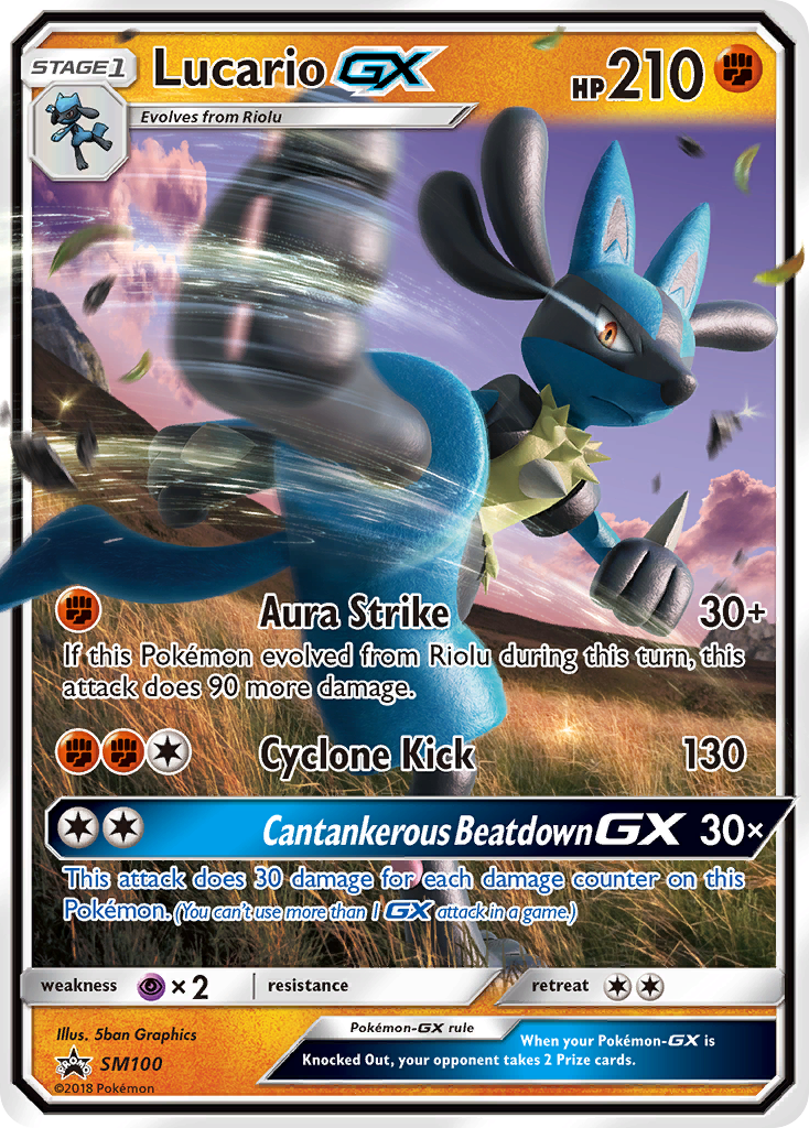 Lucario GX (SM100) [Sun & Moon: Black Star Promos] | Good Games Cannington