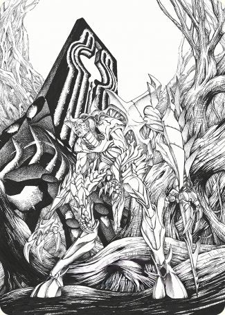 Lukka, Bound to Ruin Art Card [Phyrexia: All Will Be One Art Series] | Good Games Cannington
