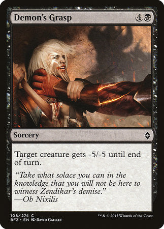 Demon's Grasp [Battle for Zendikar] | Good Games Cannington