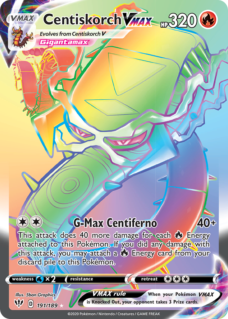 Centiskorch VMAX (191/189) [Sword & Shield: Darkness Ablaze] | Good Games Cannington