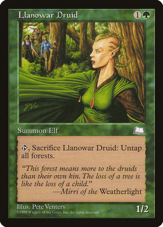 Llanowar Druid [Weatherlight] | Good Games Cannington