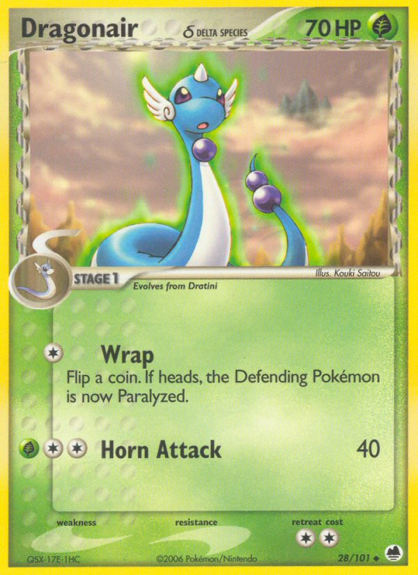 Dragonair (28/101) (Delta Species) [EX: Dragon Frontiers] | Good Games Cannington