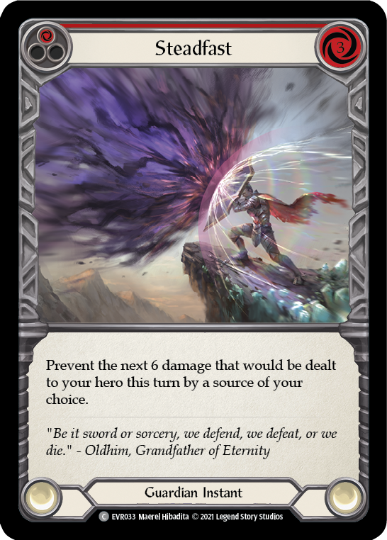 Steadfast (Red) [EVR033] (Everfest)  1st Edition Rainbow Foil | Good Games Cannington