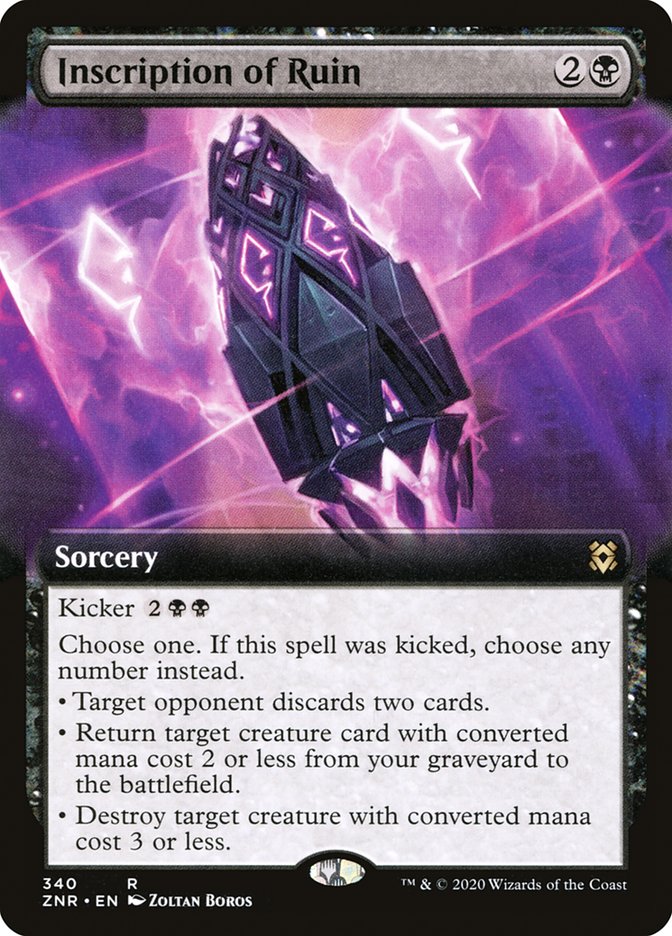 Inscription of Ruin (Extended Art) [Zendikar Rising] | Good Games Cannington
