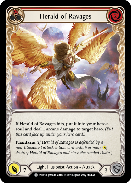Herald of Ravages (Red) [PSM010] (Monarch Prism Blitz Deck) | Good Games Cannington