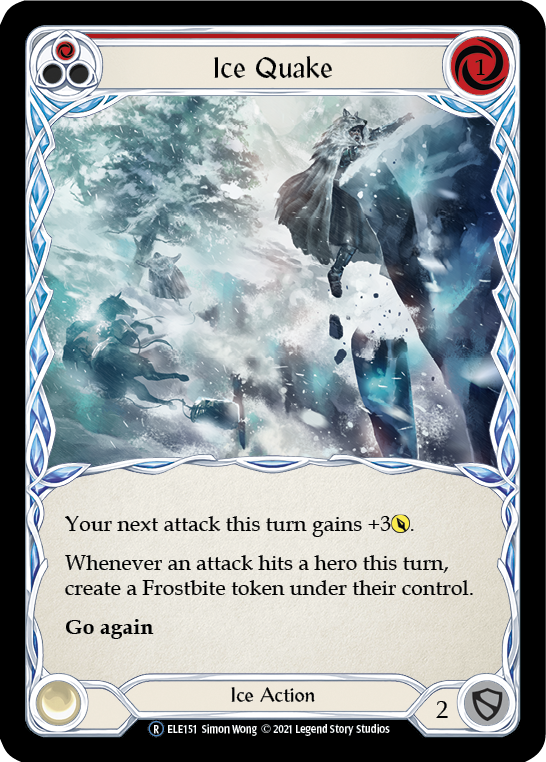 Ice Quake (Red) [U-ELE151] Unlimited Rainbow Foil | Good Games Cannington
